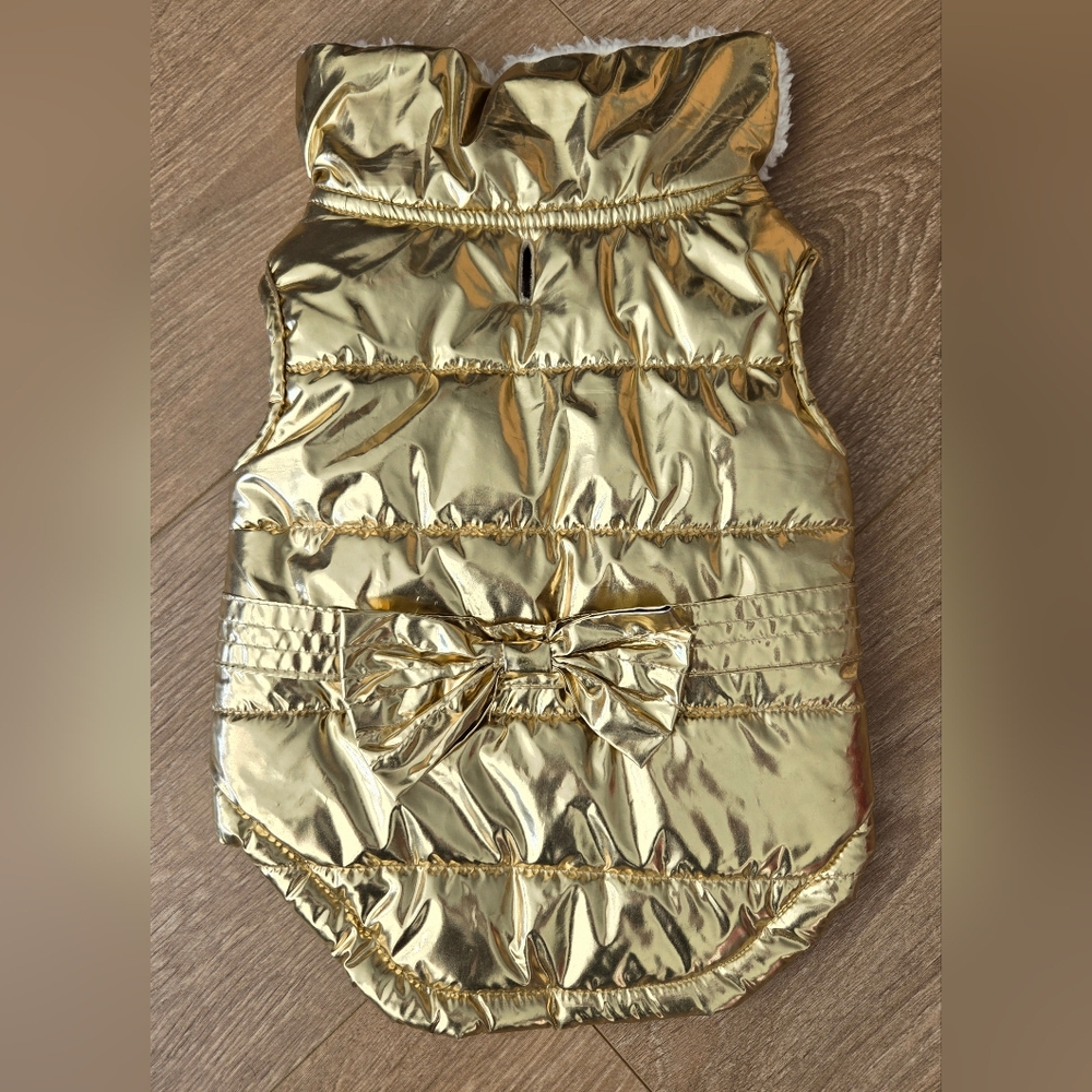 Smoochie Pooch Gold Dog Vest Size M